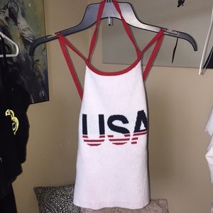 Crochet USA top